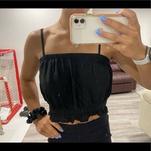 Black Hollister linen tank top